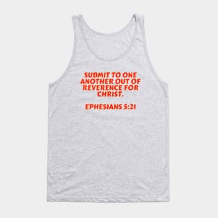 Bible Verse Ephesians 5:21 Tank Top